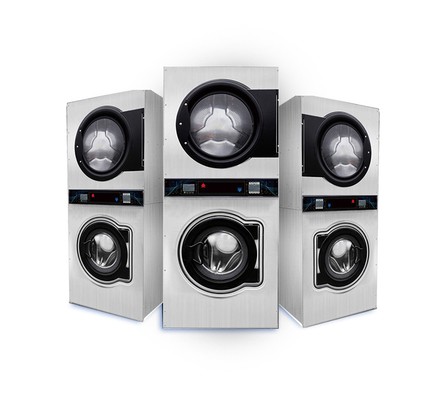 Hotel.factory .laundry hospital commercial automatic brands coin laundry machine operated double stack washer and dryer